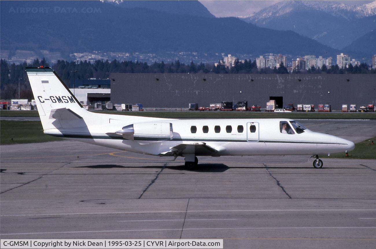 C-GMSM, 1989 Cessna 550 Citation II C/N 550-0603, CYVR 
