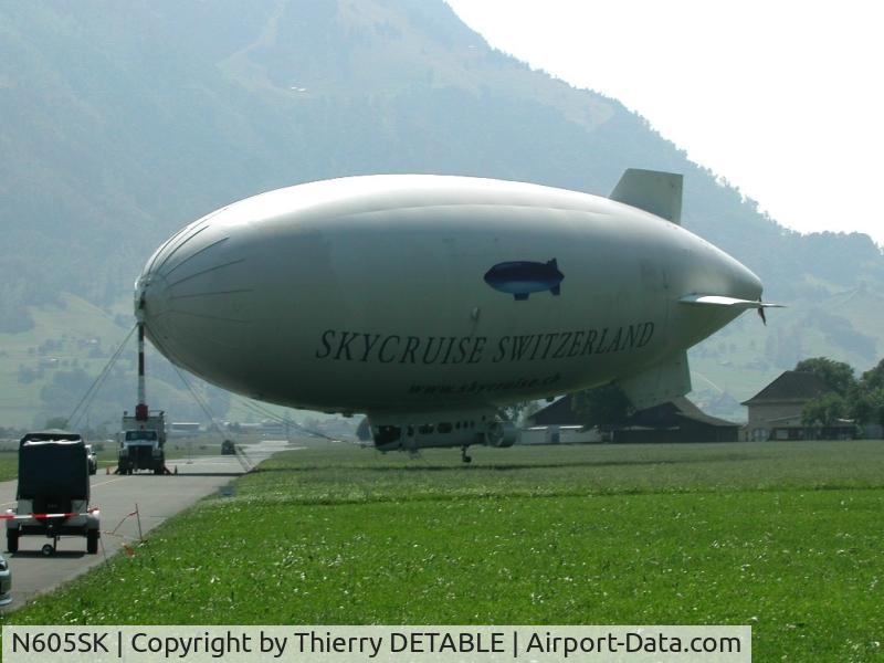 N605SK, 1986 Airship Industries Skyship 600 C/N 1215/05, At Buosh Airport SWITZERLAND 2003