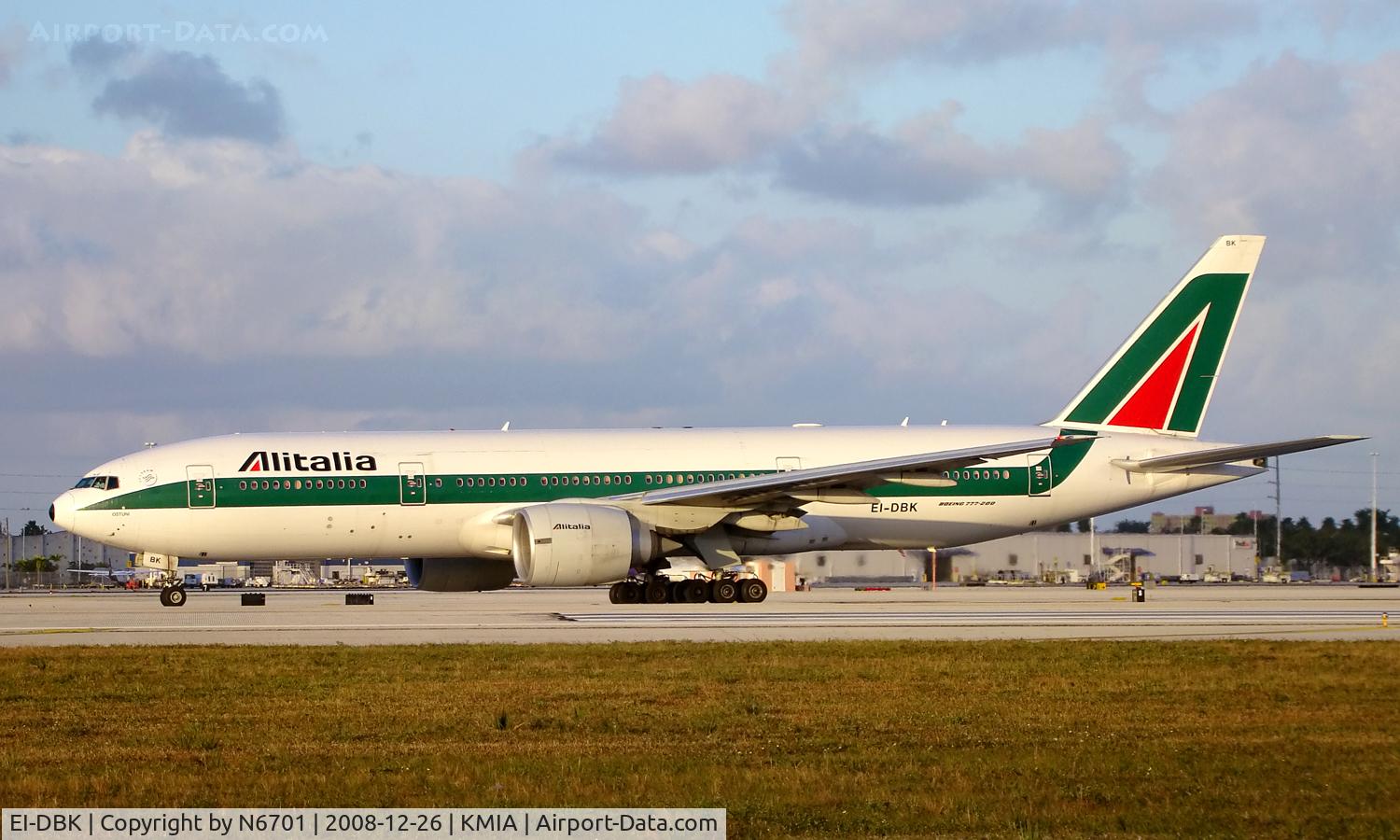 EI-DBK, 2003 Boeing 777-243/ER C/N 32783, Alitalia