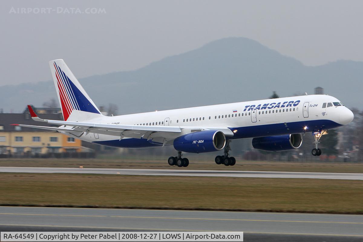 RA-64549, 2008 Tupolev Tu-214 C/N 42305013, SZG first Time