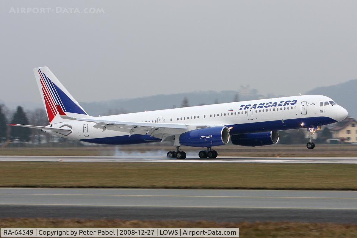 RA-64549, 2008 Tupolev Tu-214 C/N 42305013, SZG first Time