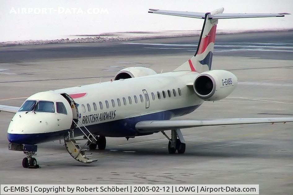 G-EMBS, 2000 Embraer EMB-145EU (ERJ-145EU) C/N 145357, Diverted from VIE/LOWW