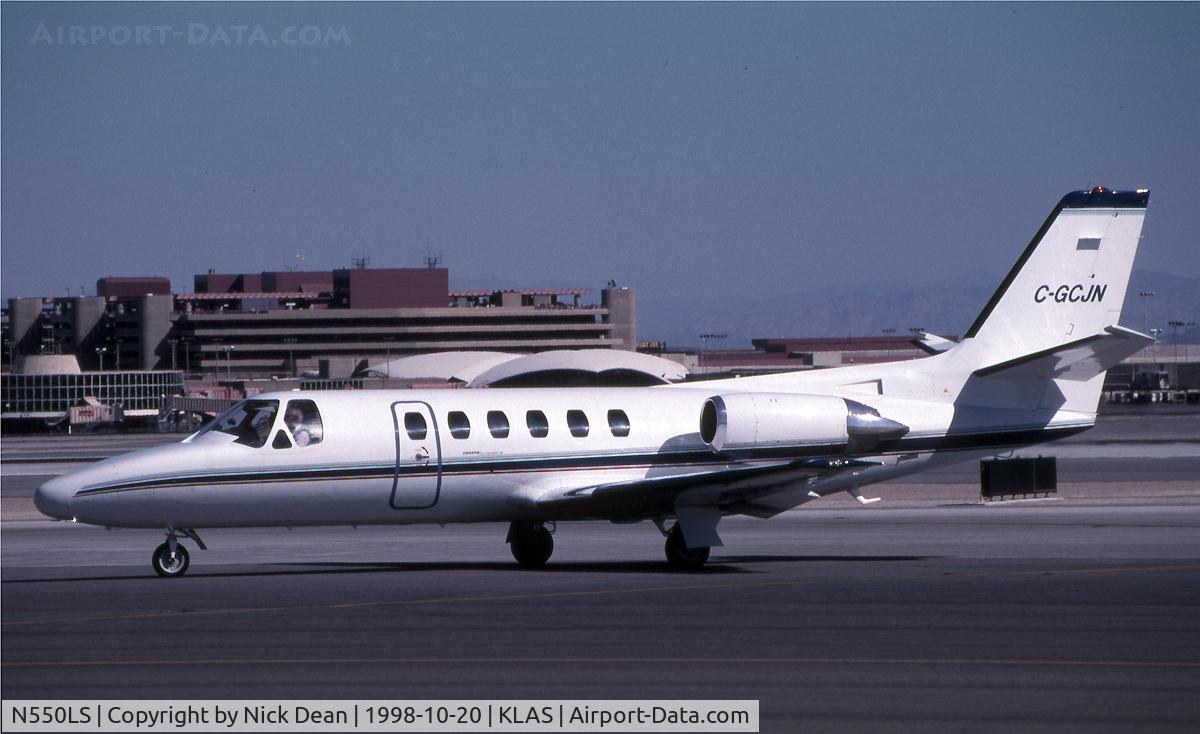N550LS, 1979 Cessna 550 Citation II C/N 550-0371, KLAS (Seen here as C-GCJN and now registered N550LS as posted)