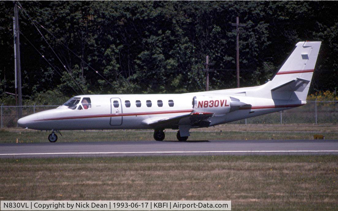N830VL, 1982 Cessna 550 Citation II C/N 550-0412, KBFI