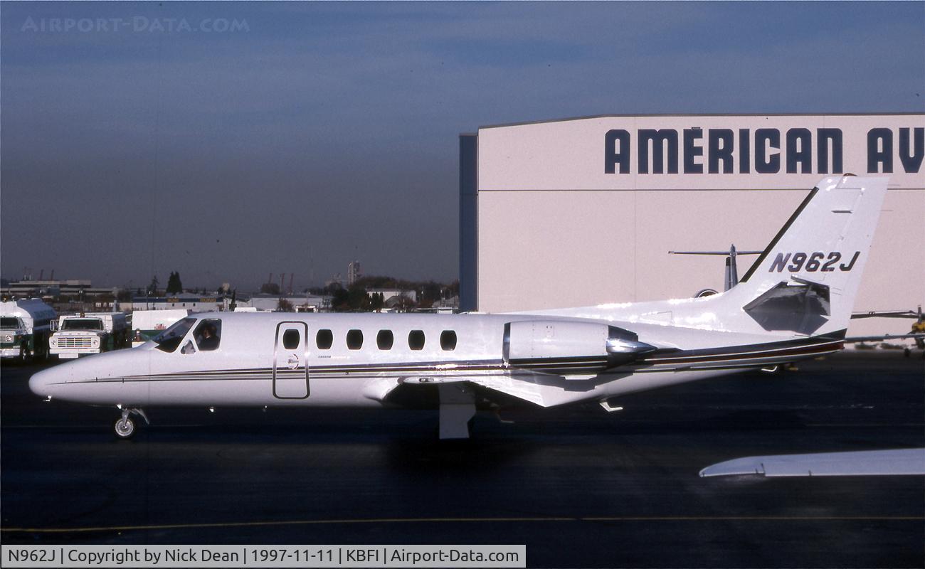 N962J, 1982 Cessna 550 C/N 550-0453, KBFI