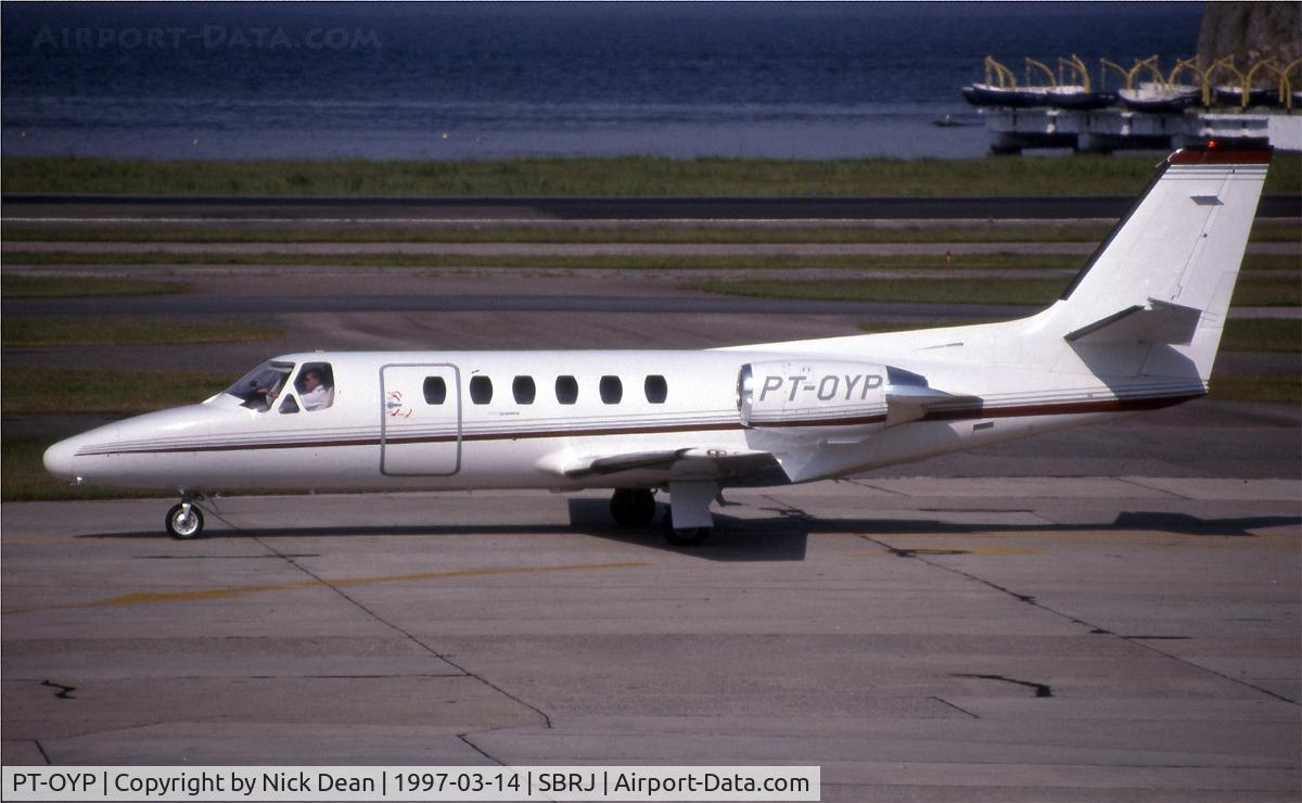 PT-OYP, 1987 Cessna 550 Citation II C/N 550-0561, SBRJ (This airframe was sold to Canada and became C-GYCJ and was subsequently W/O on 12th Nov 2002 as DBR when landing at Sandspit BC with the gear up.....oops!)