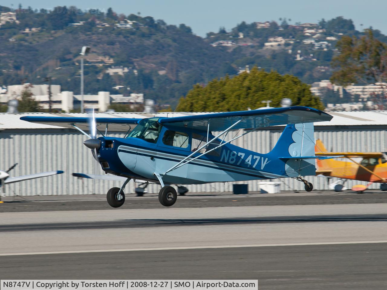 N8747V, 1975 Bellanca 7KCAB Citabria C/N 530-75, N8747V arriving on RWY 21