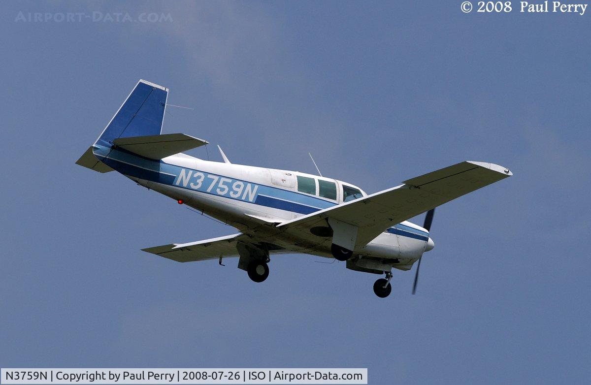 N3759N, 1968 Mooney M-20G Statesman C/N 680055, Easing down over the threshold