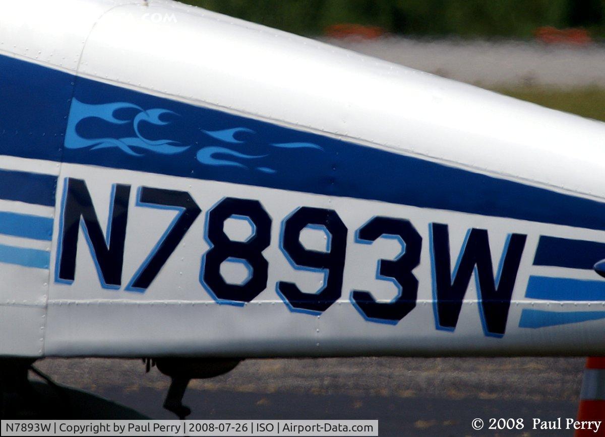 N7893W, 1964 Piper PA-28-180 C/N 28-1920, Better look at the shadowed registration, and those flames