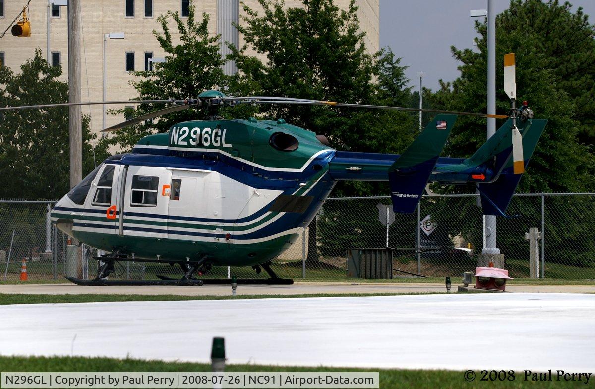 N296GL, 1990 Eurocopter-Kawasaki BK-117B-2 C/N 7222, Newest helo at Pitt-County Memorial Hospital