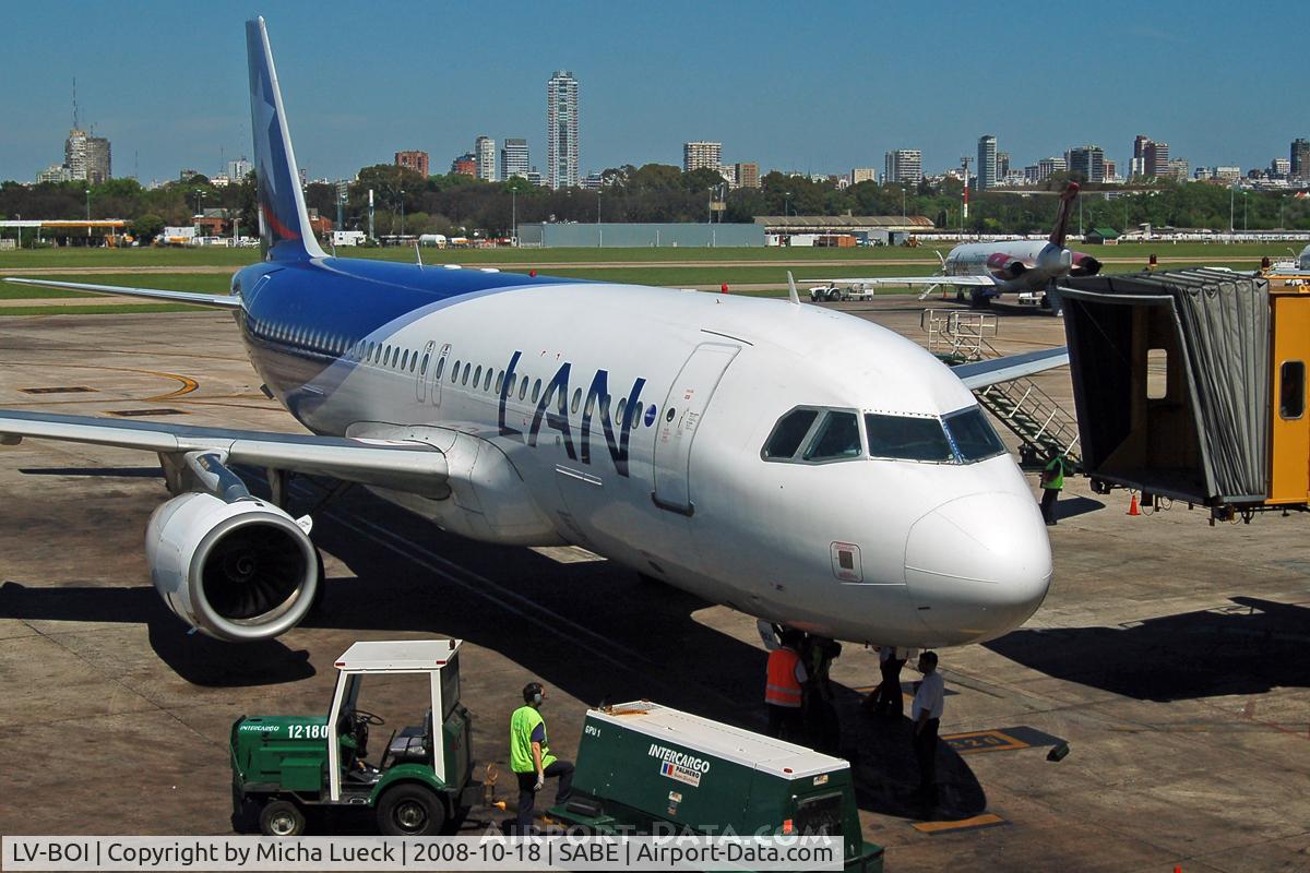 LV-BOI, 2001 Airbus A320-233 C/N 1491, At Aeroparque (AEP)