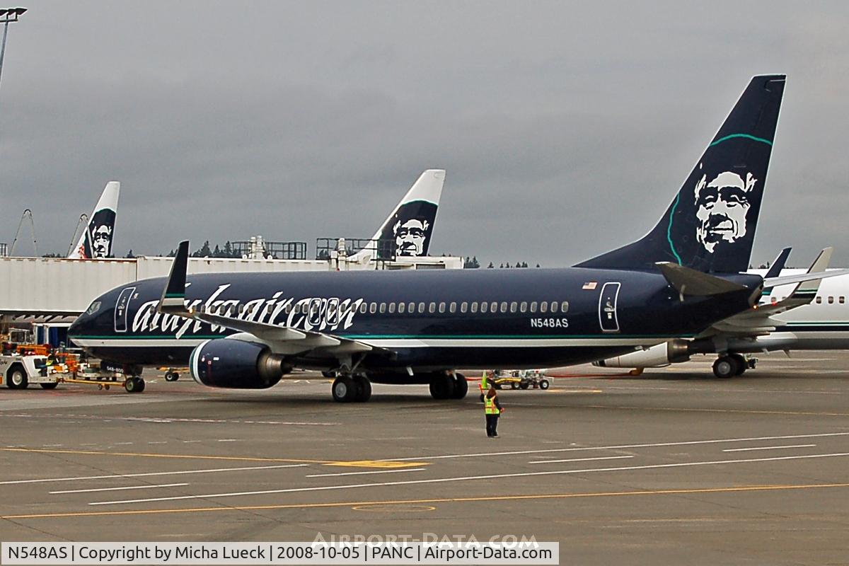 N548AS, 2005 Boeing 737-890 C/N 30020, At Anchorage