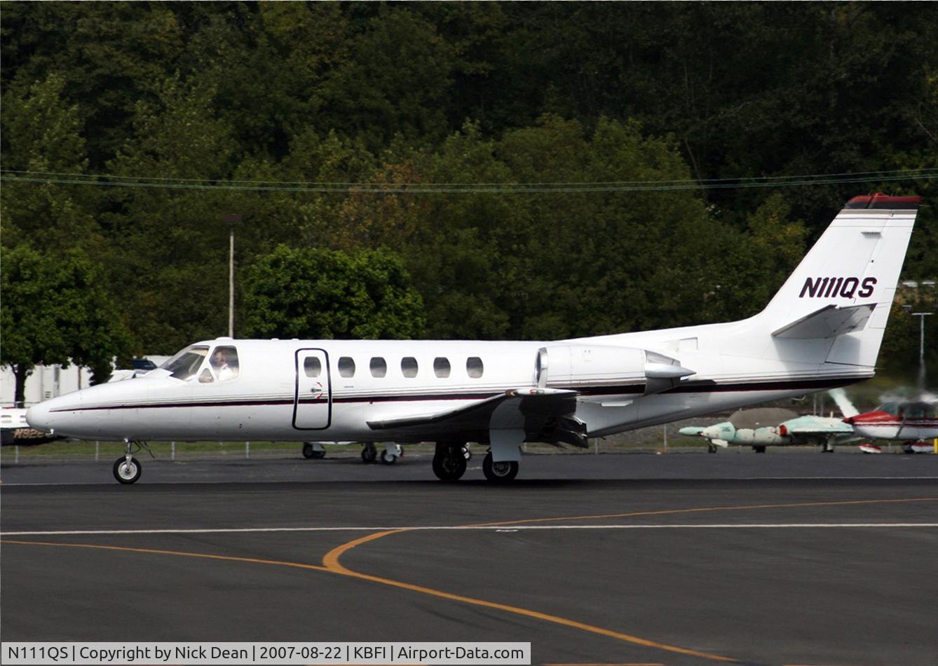 N111QS, 1986 Cessna S550 Citation IIS C/N S550-0111, KBFI