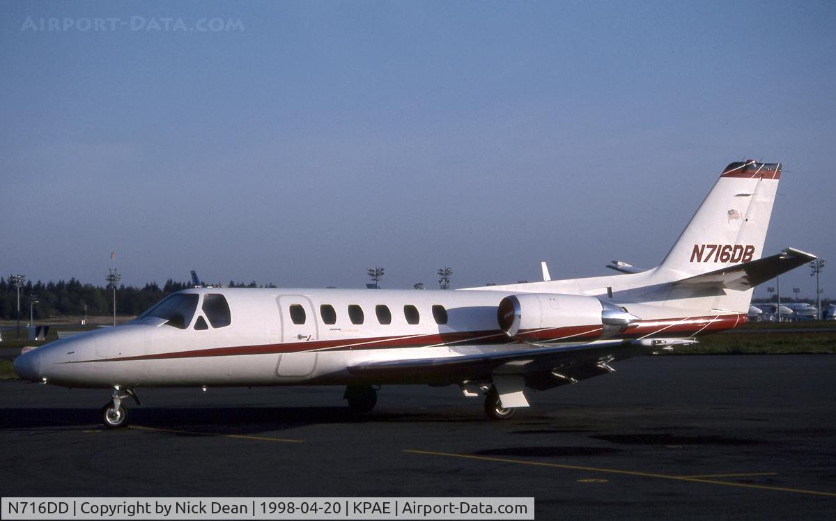 N716DD, 1986 Cessna S550 Citation IIS C/N S550-0120, KPAE (Seen here as N716DB and currently registered N716DD as posted)