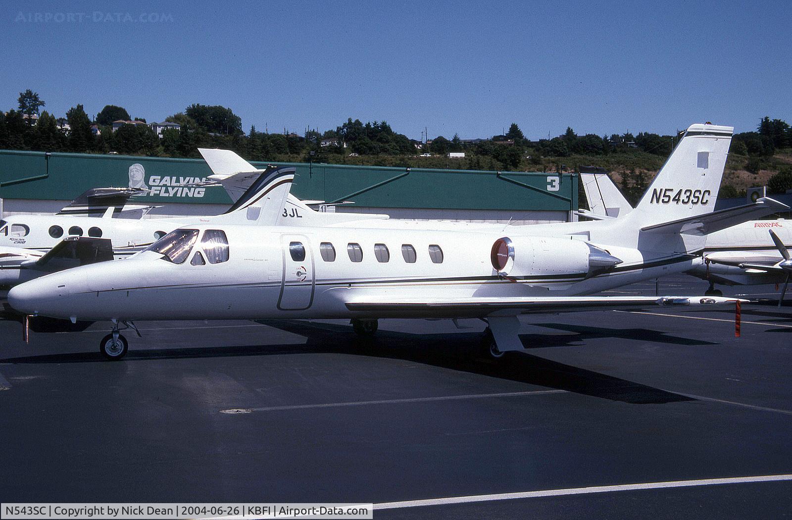 N543SC, Cessna S550 Citation IIS C/N S550-0144, KBFI