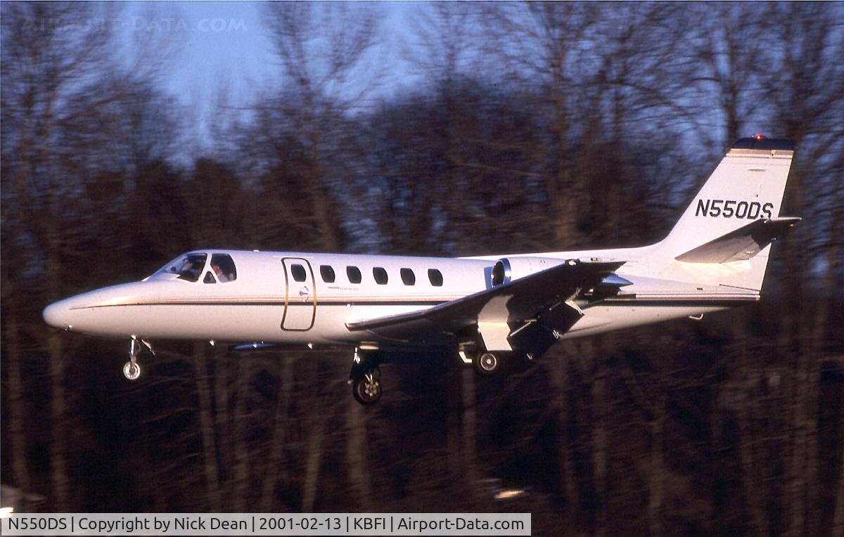 N550DS, 1988 Cessna S550 Citation IIS C/N S550-0154, KBFI