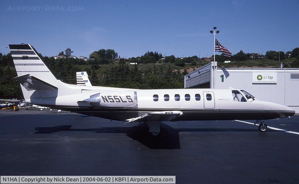 N1HA, 1979 Cessna 501 Citation I/SP C/N 551-0021, KBFI (Seen here as N55LS and subsequently re-registered N1HA as posted for C/N accuracy the airframe has since been B/U for spares)