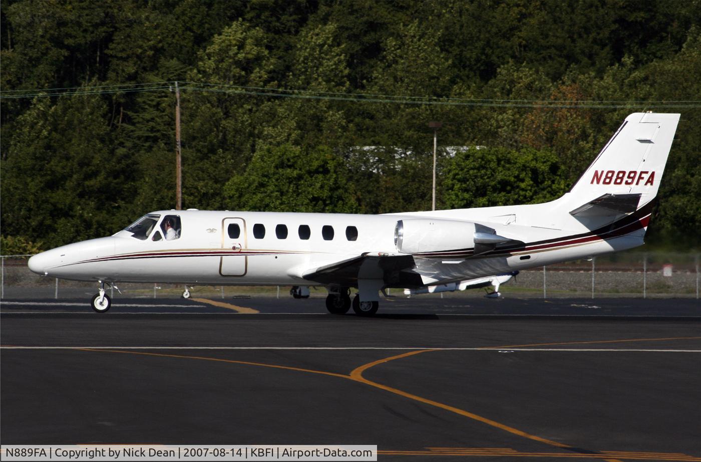 N889FA, 1980 Cessna 551 Citation II/SP C/N 551-0036, KBFI