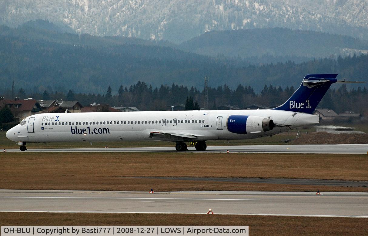 OH-BLU, 1996 McDonnell Douglas MD-90-30 C/N 53458, On her way to Helsinki