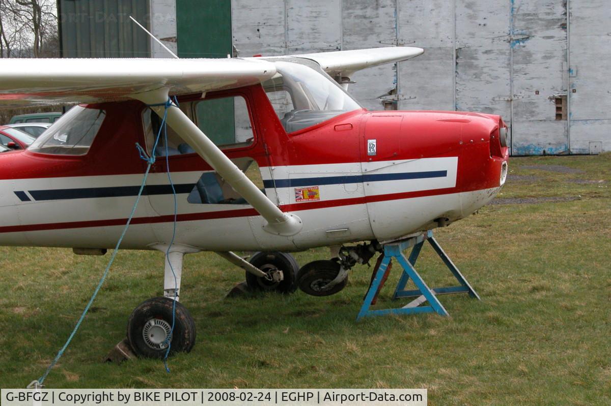 G-BFGZ, 1977 Reims FRA150M Aerobat C/N 0329, CLOSE UP OF NOSE WHEEL