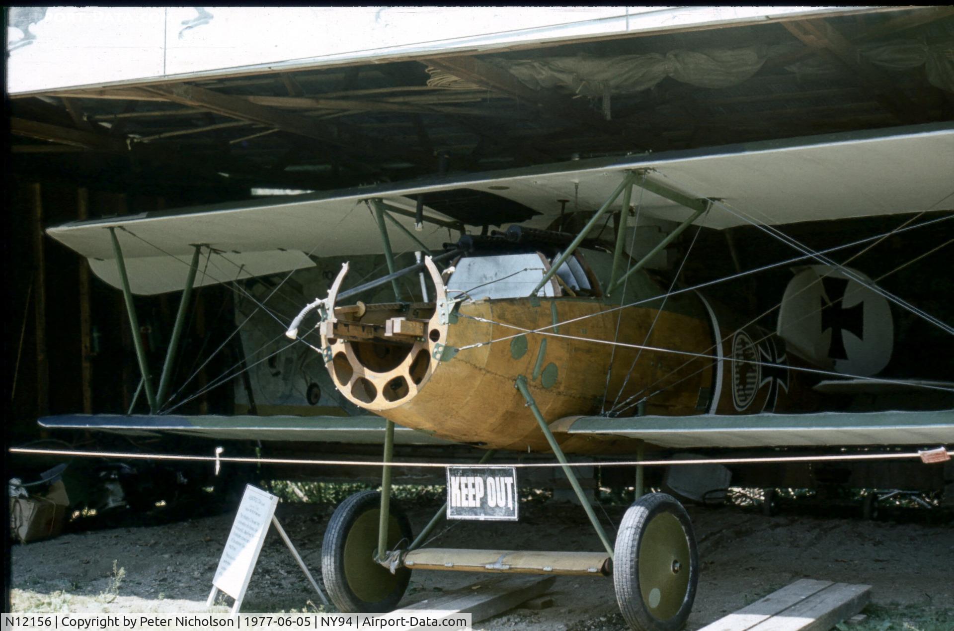 N12156, 1975 Albatros D-Va Replica C/N 17-D-7517, The Albatross was undergoing overhaul in the summer of 1977.