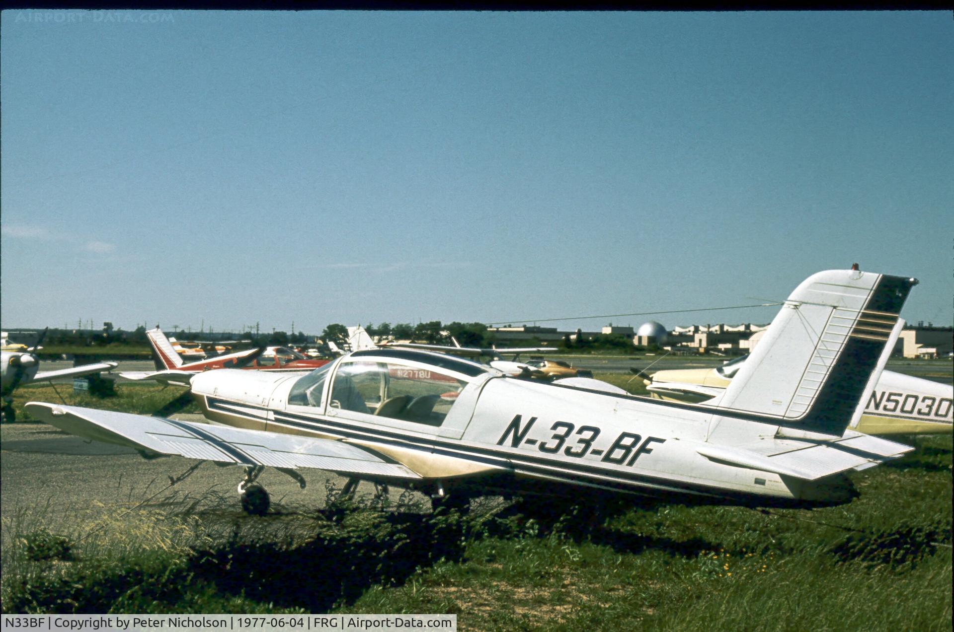 N33BF, 1971 Socata MS.894A Rallye Minerva 220 C/N 11720, This SOCATA Rallye Minerva 220 was seen at Republic Airport in the summer of 1977.
