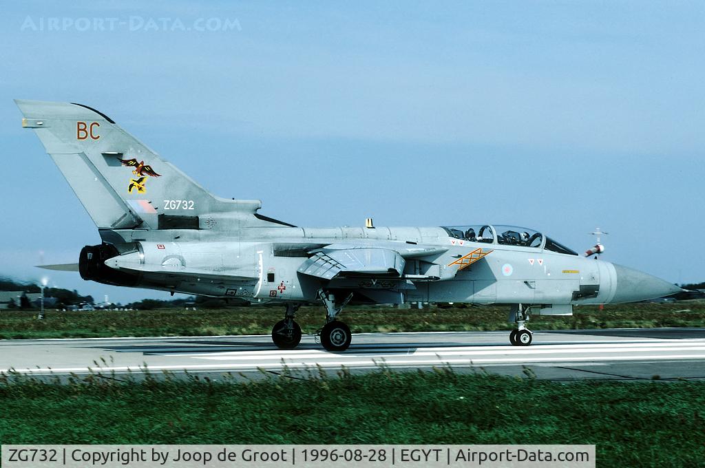 ZG732, Panavia Tornado F.3 C/N 845/AS127/3410, 29 Sq participated in the 1996 Tactical Fighter Weaponry with its Tornadoes out of Aalborg.