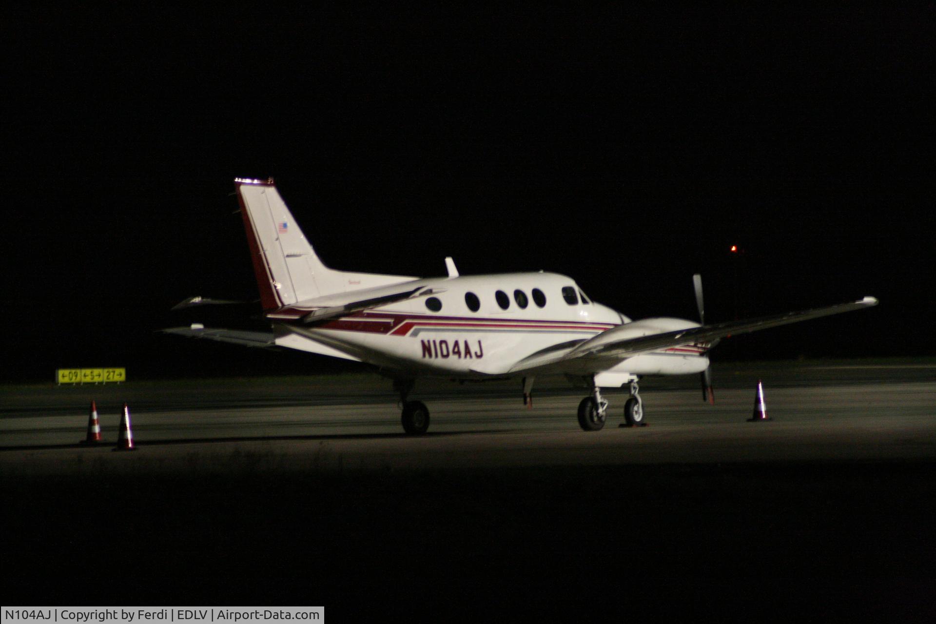 N104AJ, 1988 Beech C90A King Air C/N LJ-1164, at airport Duseldorf, (Weeze) ,Niederrhein on the 5th of march 2007