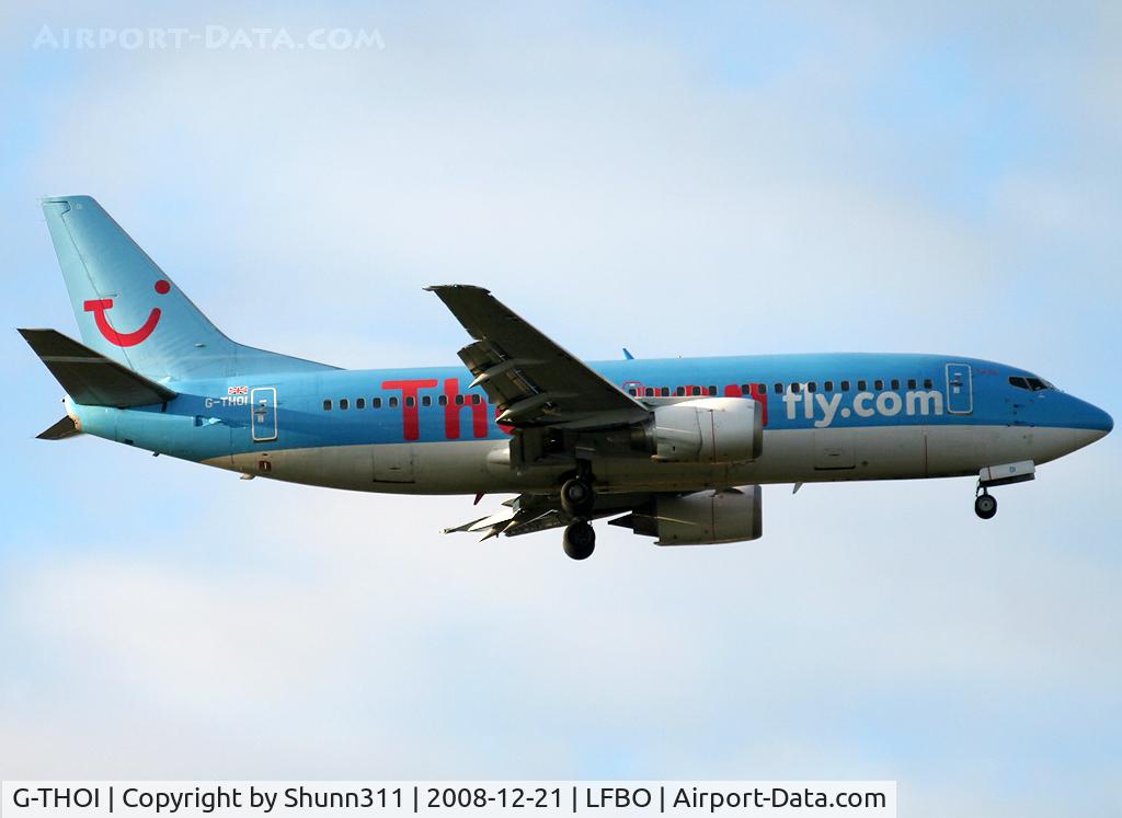 G-THOI, 1998 Boeing 737-36Q C/N 29327, Landing rwy 32L