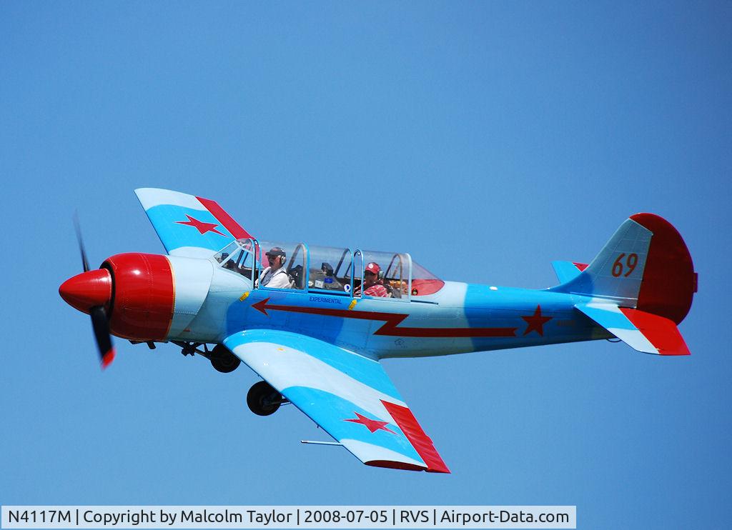 N4117M, 1992 Yakovlev Yak-52 C/N 9211610, Yak-52 N4117M takes part in the 50th Aniversary celebration of Tulsa's Riverside Airport