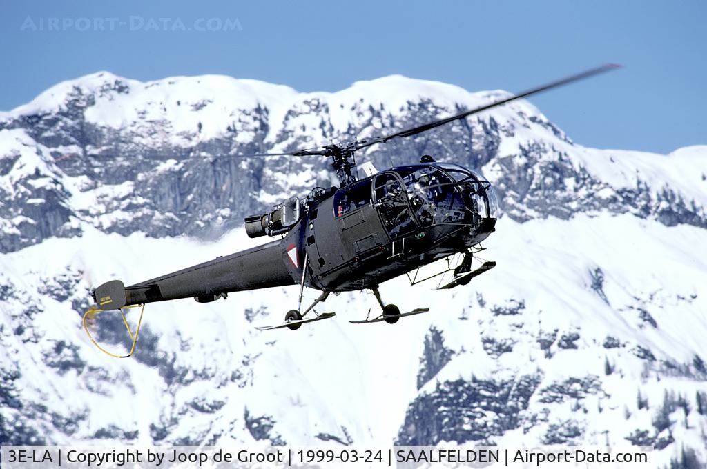 3E-LA, Sud SE-3160 Alouette III C/N 1472, Nice view of a Austrian AF Alouette III in the mountains over Saalfelden.