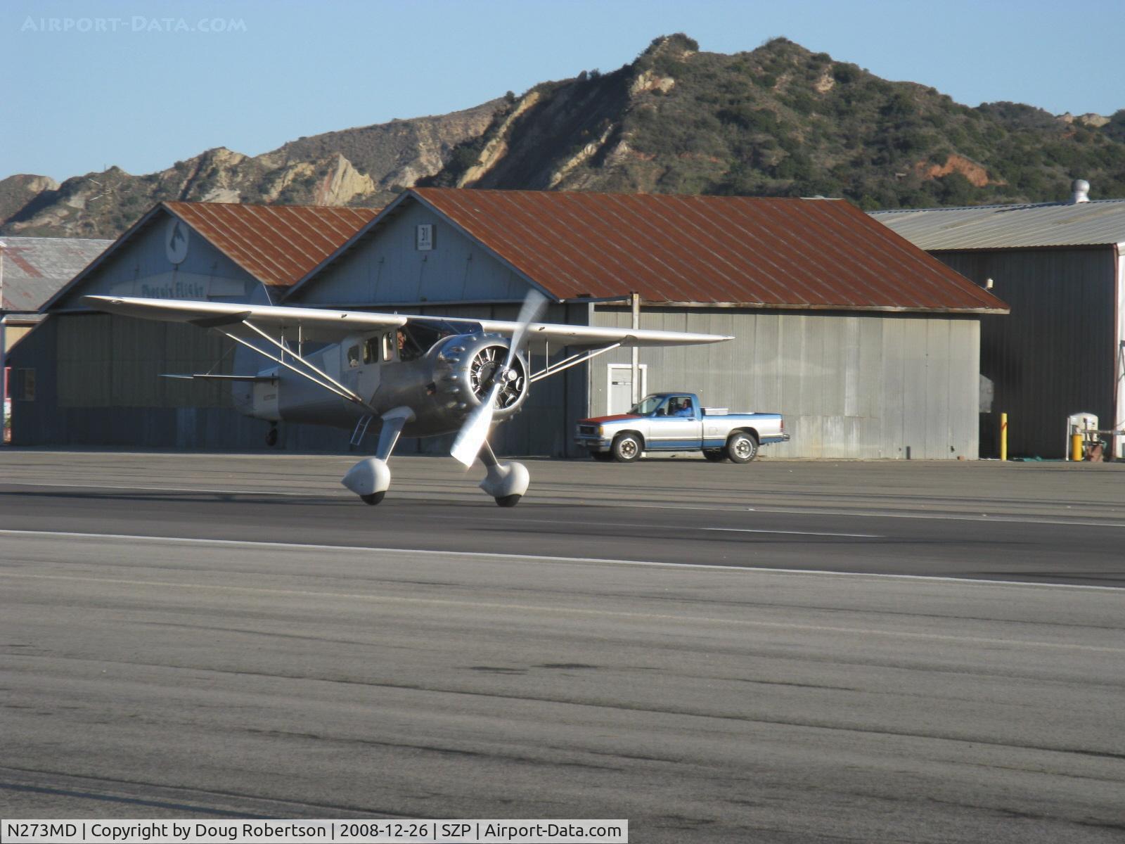N273MD, 2008 Dickenson Howard DGA-21 (Replicate) C/N 001, Dickenson Dickenson-Howard DGA-21, P&W R-1340-57 600 Hp Wasp, landing Rwy 22