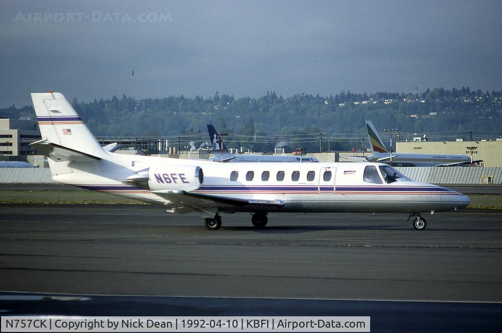 N757CK, 1989 Cessna 560 Citation V C/N 560-0028, KBFI (Seen here in its Fed Ex days as N6FE this airframe is now registered N757CK as posted)