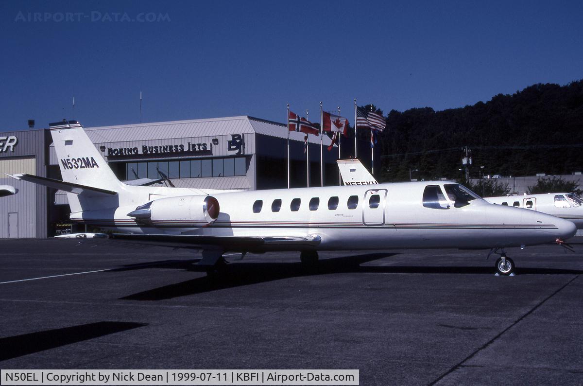 N50EL, 1989 Cessna 560 Citation V C/N 5600036, KBFI (Seen here as N532MA this airframe is now registered N50EL as posted)