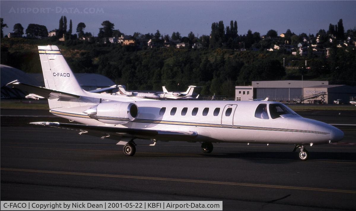 C-FACO, 1990 Cessna 560 Citation V C/N 560-0053, KBFI