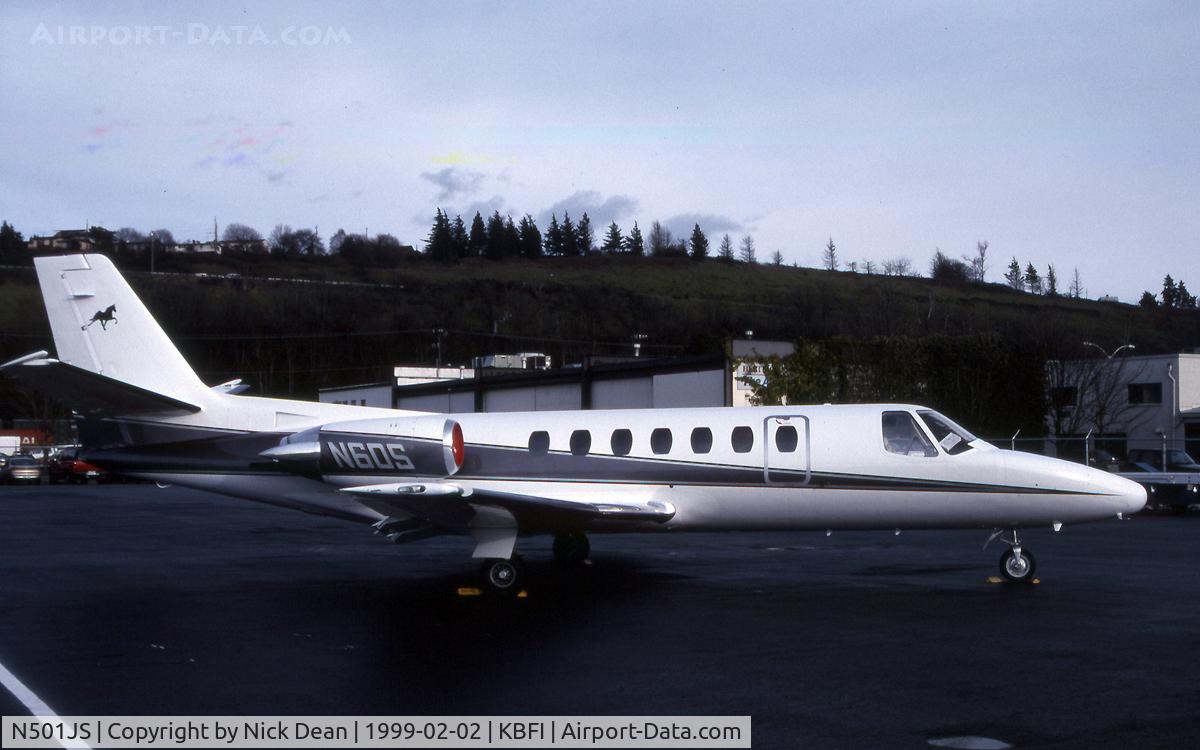 N501JS, 1990 Cessna 560 C/N 560-0066, KBFI (Seen here as N60S this airframe is now registered N501JS as posted)