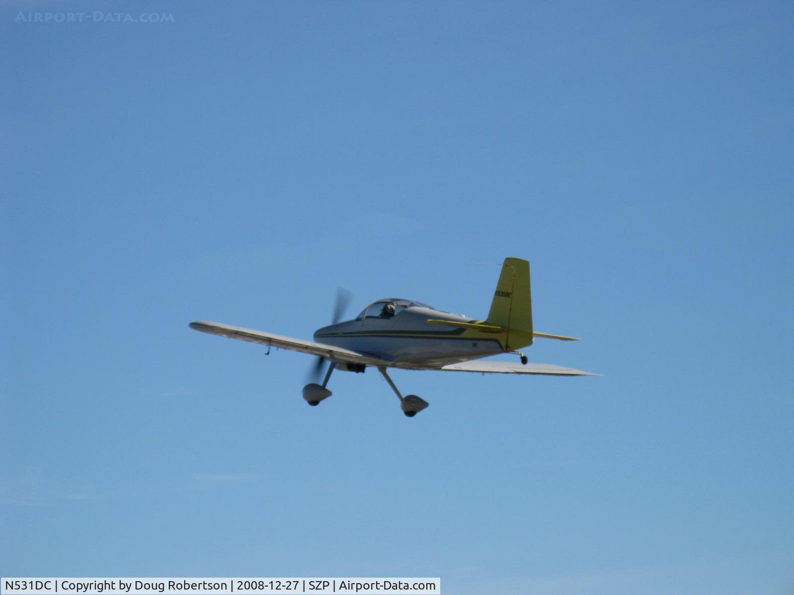 N531DC, 2007 Vans RV-7 C/N 72814, 2007 Simmons VAN's RV-7, Mattituck TMX IO-360 180 Hp, takeofff climb Rwy 04