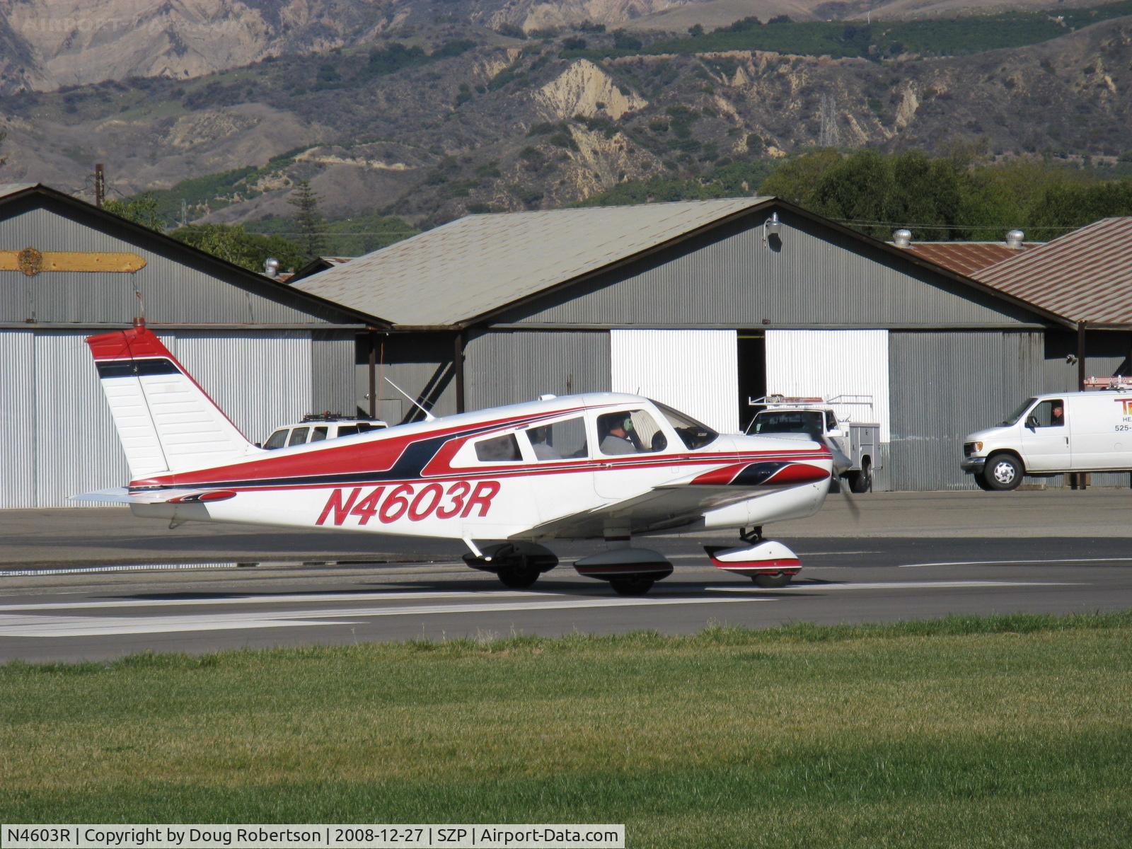 N4603R, 1965 Piper PA-28-140 Cherokee C/N 28-21351, 1965 Piper PA-28-140 CHEROKEE, Lycoming 0-320-E2A 150 Hp, takeoff roll Rwy 04