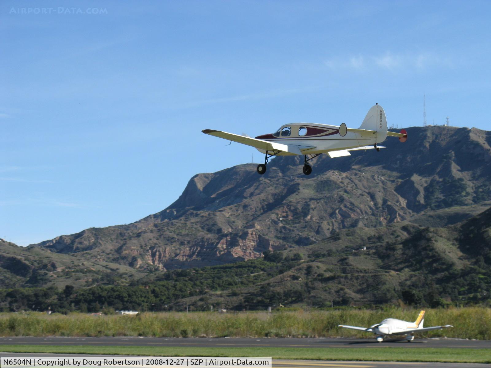 N6504N, 1949 Bellanca 14-13-3 Cruisair Senior C/N 1621, 1949 Bellanca 14-13-3 CRUISAIR SENIOR, Franklin 6A4-150-B3 150 Hp, landing Rwy 04