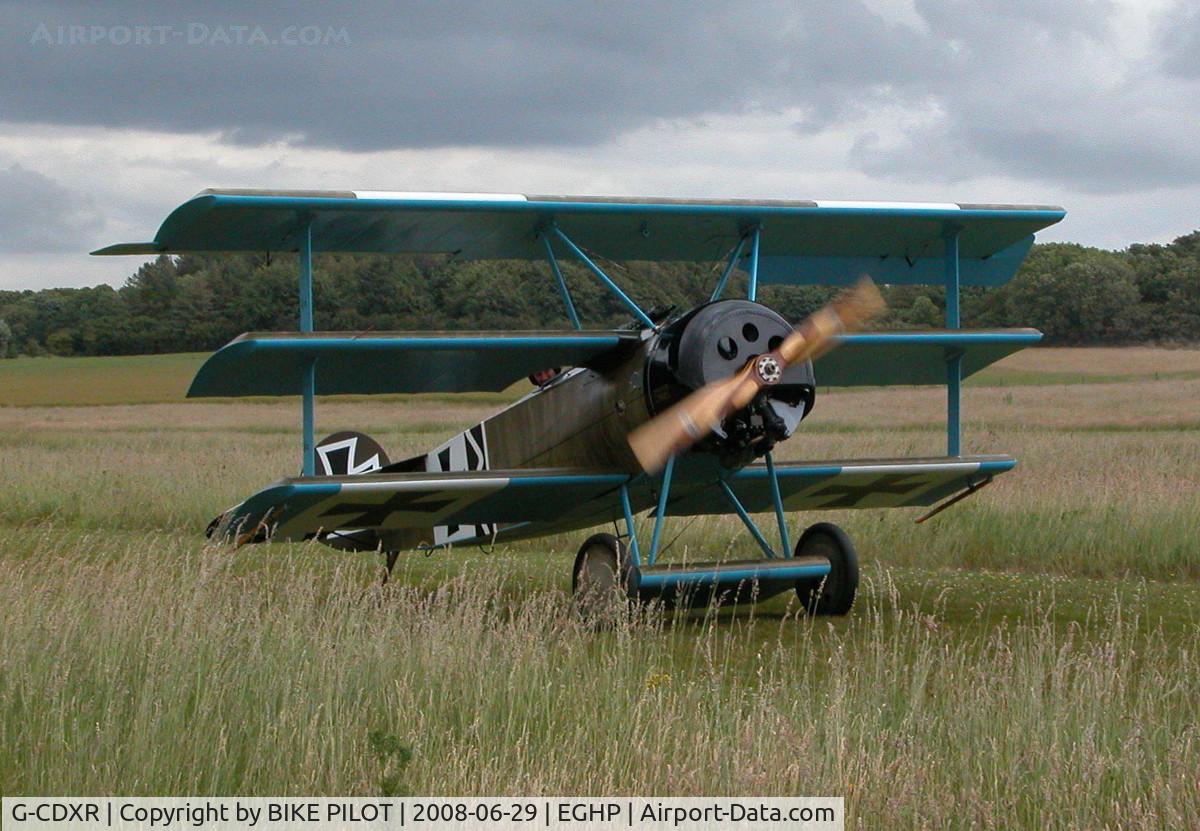 G-CDXR, 2006 Fokker Dr.1 Triplane Replica C/N PFA 238-14043, RESIDENT TRI-PLANE