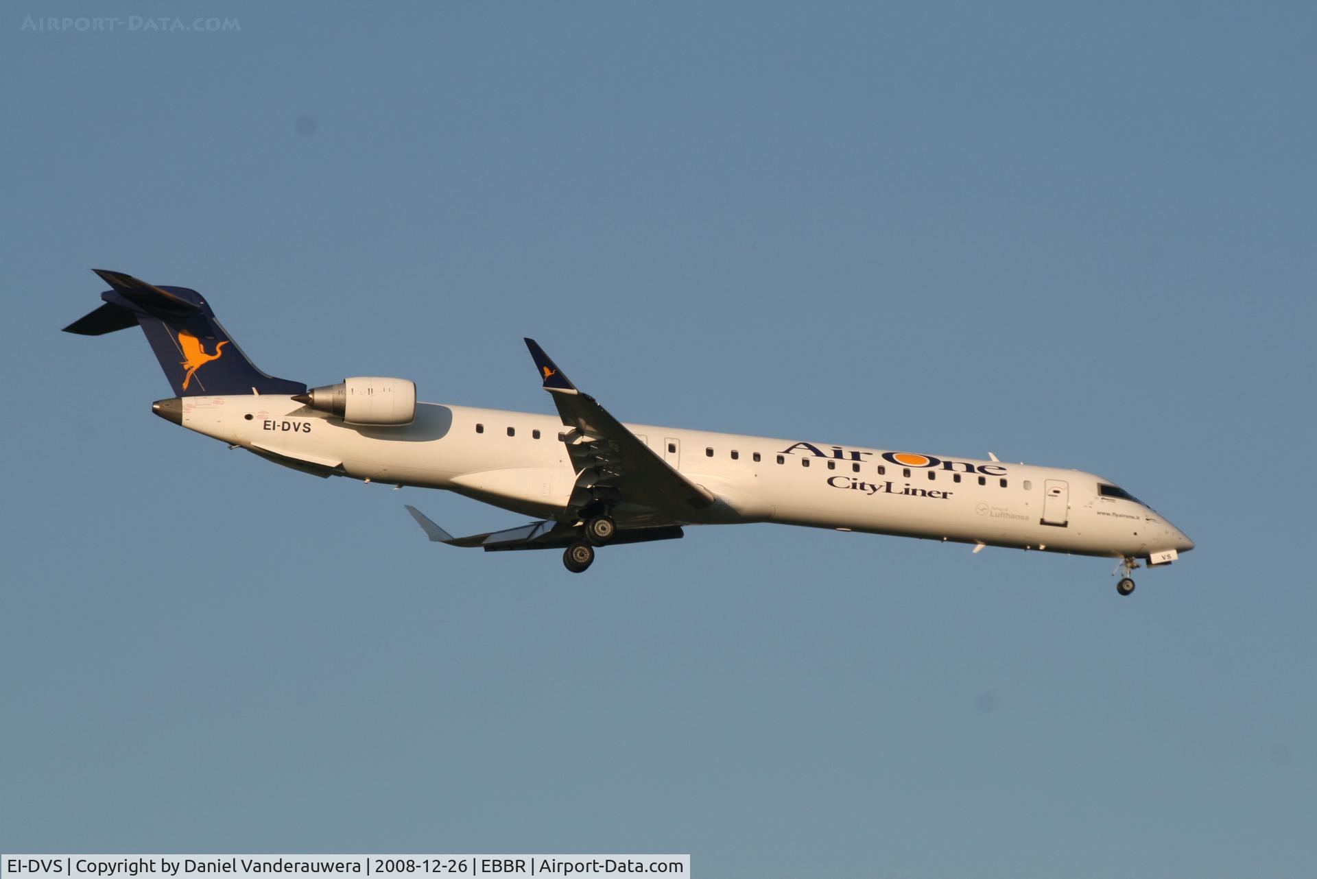 EI-DVS, 2007 Canadair CRJ-900LR (CL-600-2D24) C/N 15119, flight AP2730 is descending to rwy 02