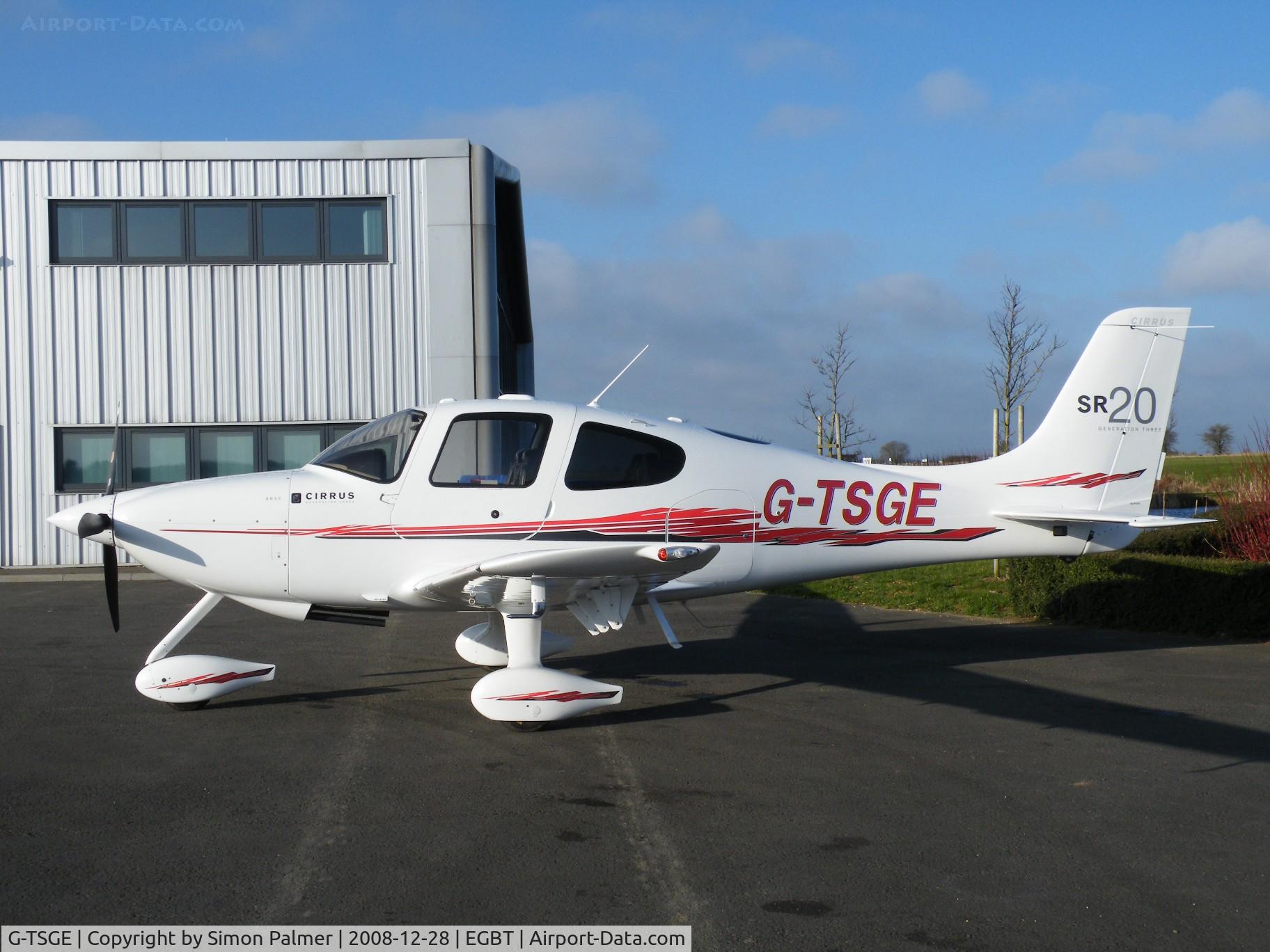 G-TSGE, 2008 Cirrus SR20 C/N 1899, Cirrus SR20 at Turweston