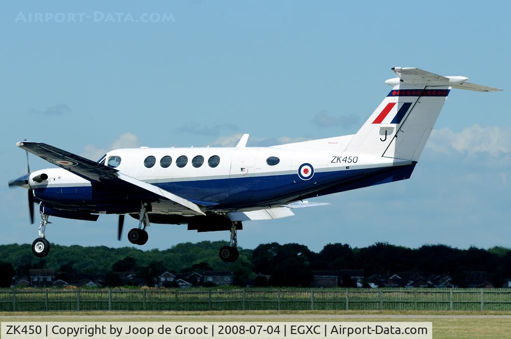 ZK450, 2003 Raytheon B200 King Air C/N BB-1829, The Cranwell based King Air do make lots of practise approaches at nearby Coningsby.