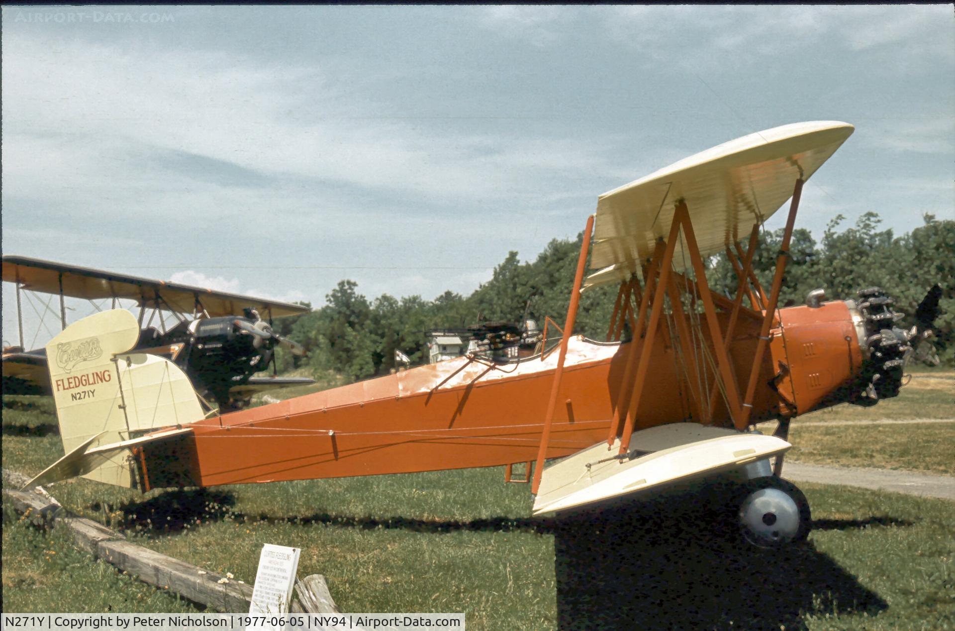 N271Y, 1929 Curtiss-Wright Fledgling C/N B-52, Displayed at Cole Palen's airshow at Rhinebeck in the summer of 1977.