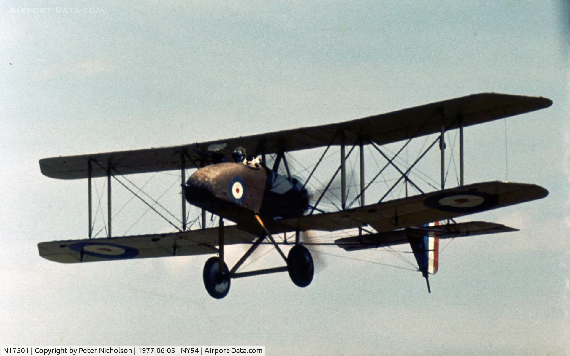 N17501, 1973 Palen PALEN'S F E 8 C/N 300, Another angle on this reproduction World War One fighter performing at Rhinebeck in the summer of 1977.