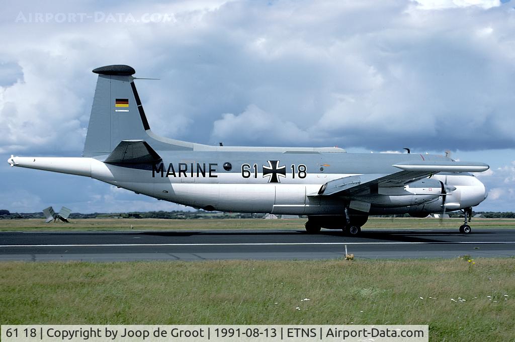 61 18, Breguet 1150 Atlantic C/N 36, During one of our visits to Schleswig AB this secret SIGINT Atlantic suddenly made a touch and go on the secondary runway right in front of us. This aircraft has been scrapped now.