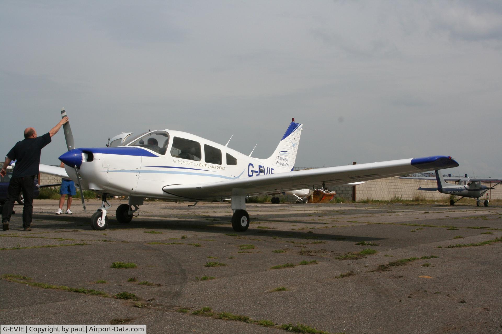 G-EVIE, 1983 Piper PA-28-161 Cherokee Warrior II C/N 28-8316043, just after painting