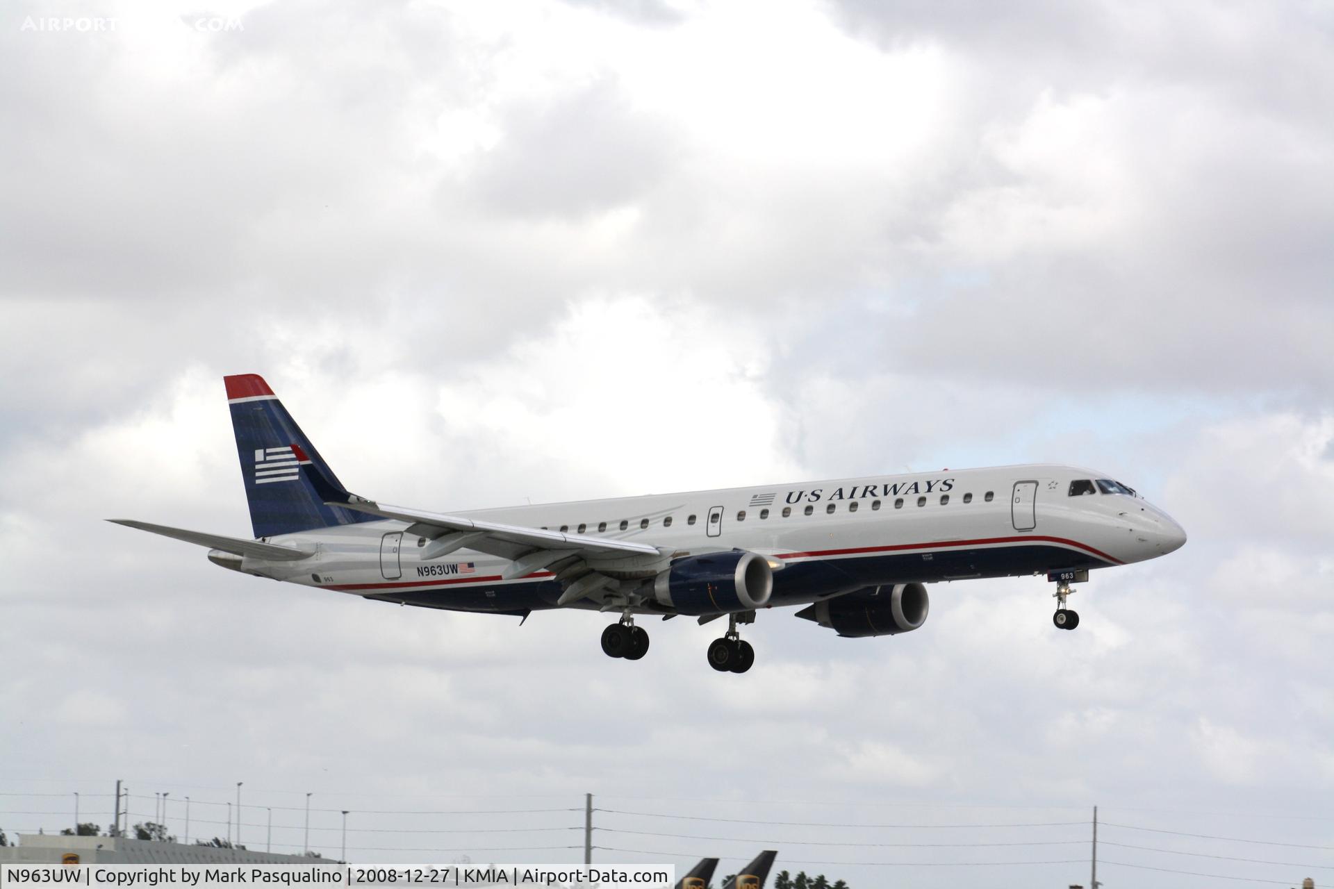 N963UW, 2008 Embraer 190AR (ERJ-190-100IGW) C/N 19000191, ERJ 190-100 IGW