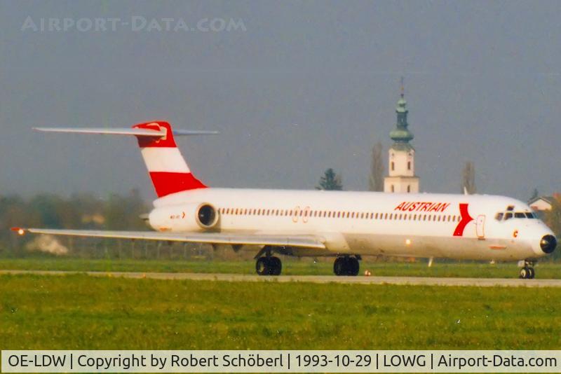 OE-LDW, 1981 McDonnell Douglas MD-82 (DC-9-82) C/N 48059, Flight to GRZ/LOWG