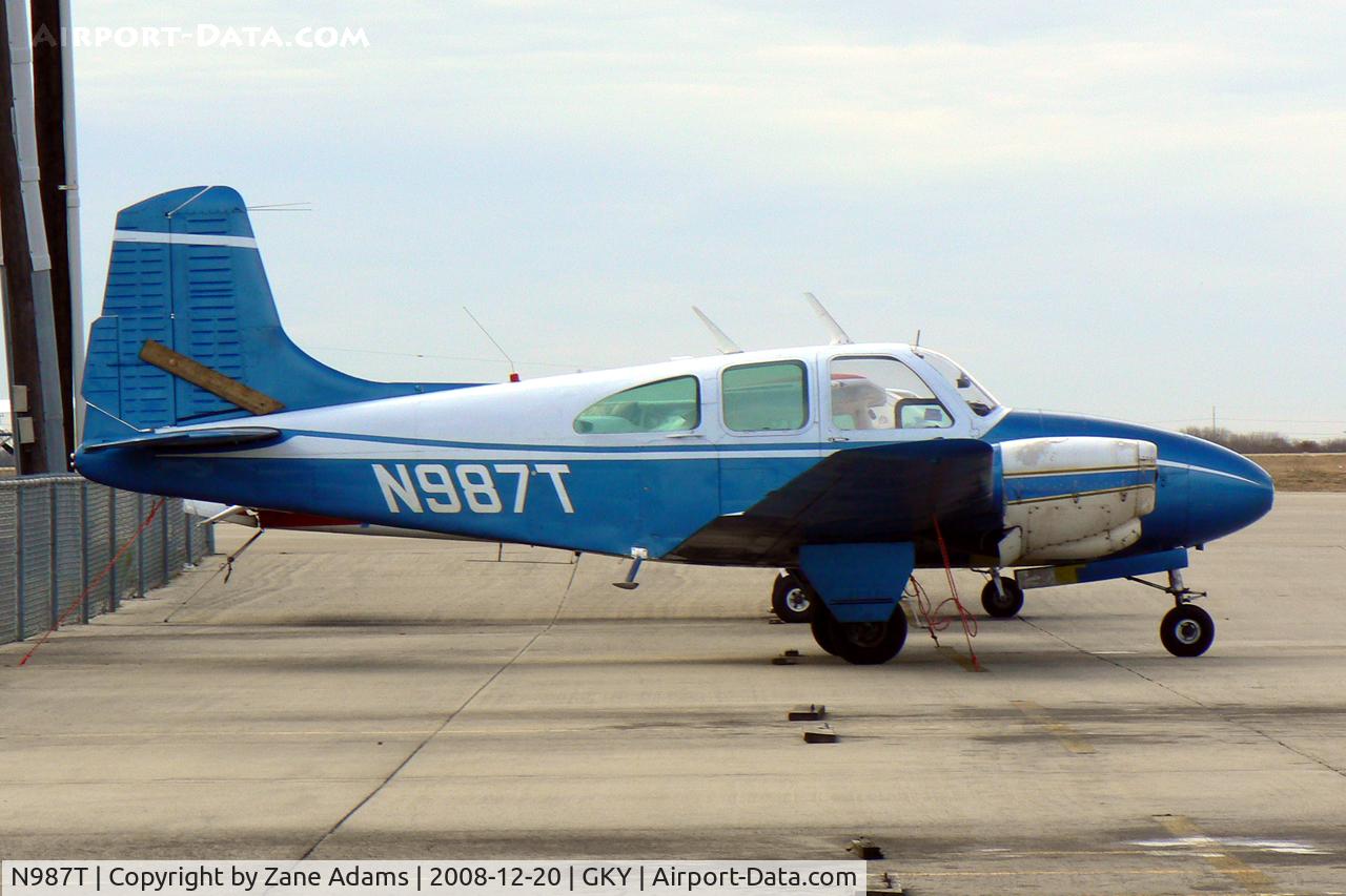 N987T, 1960 Beech B95 Travel Air C/N TD-405, At Arlington Municipal